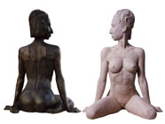 Scultura: bronzo e refrattario bianco